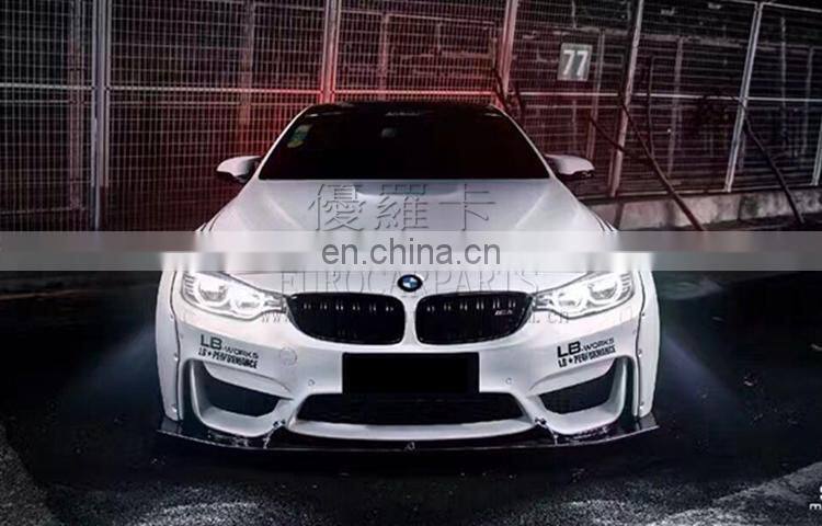for F80 M3 / F82 M4 carbon fiber parts fit for F80 M3 / F82 M4 all year to V style carbon fiber front lip and diffuser for M3 M4