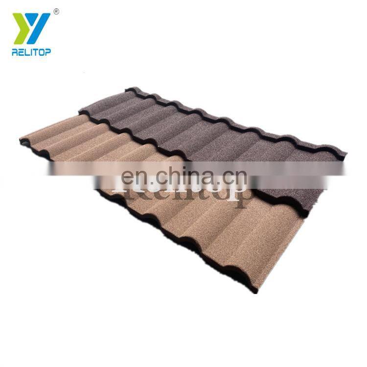 Milano Pure Blue Color Stone Coated Metal Roofing Prefab Villa House Use Galvalume Roofing Sheet Direct Sale From Manufacturer