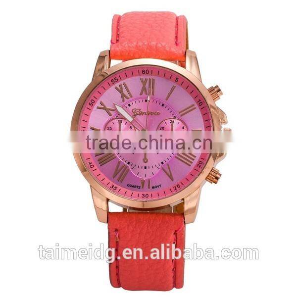China suppliers geneva watches faux leather