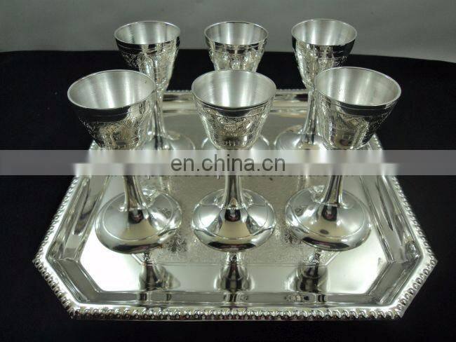 gola and silver plated antique serving bowl