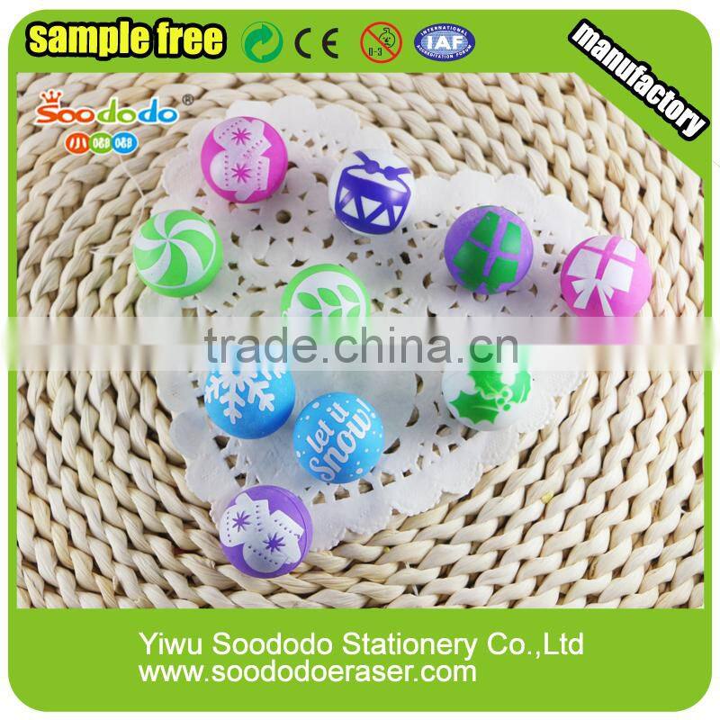 ball shaped puzzle eraser pencil eraser with logo