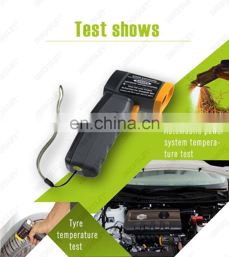 Allosun EM520A Non-Contact Laser Digital LCD IR Infrared Digital C/F Selection Surface Temperature Tester for industry