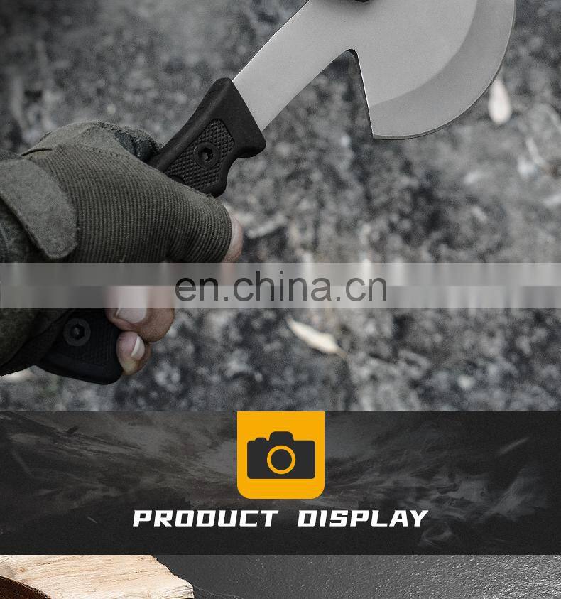 Camping Kit Multi Function Stainless Steel Axe Camping Axe With Sheath Rubber And Plastic Material