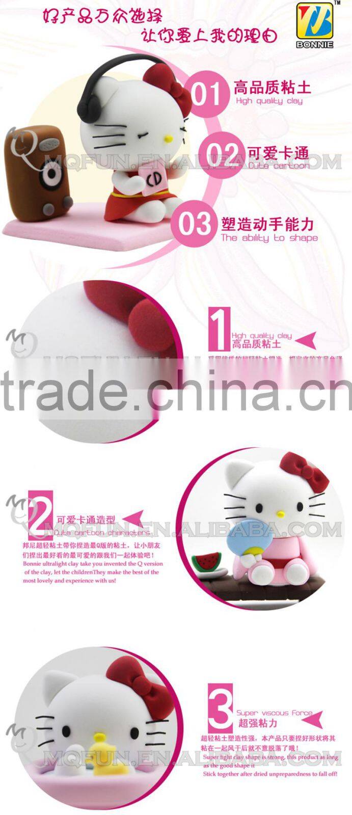 Mini Qute Bonnie kawaii girl Watermelon hello Kitty DIY cartoon model building block plasticine clay educational toy NO.BN9996-8
