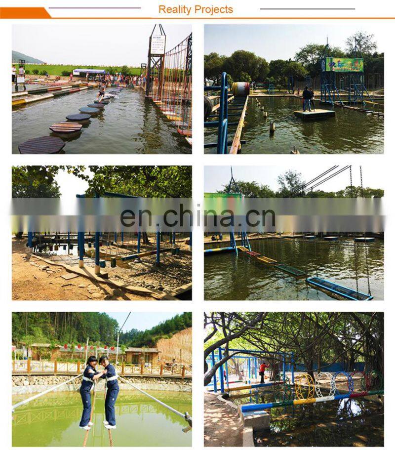 Low Ropes Course Aqua Amusement Park Play Equipment Outdoor Adventure Water Park