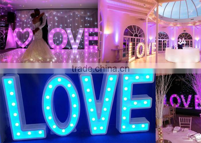 ACS 5ft height large metal LED love marquee letters