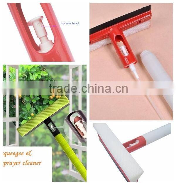 2 in 1 long handle sprayer window squeegee with microfiber towel,window cleaner