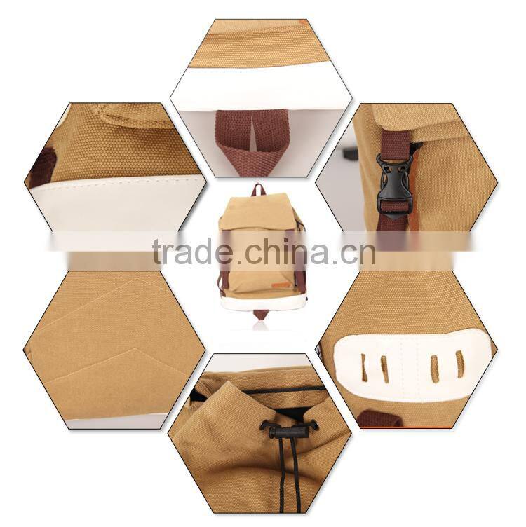 Korean fashion student canvas backpack school bag
