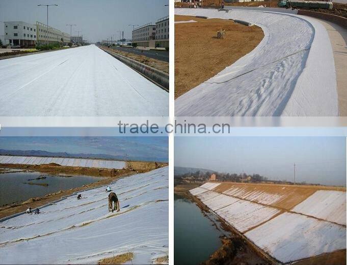 PP Long fibers or short staple fiber needle punched nonwoven geotextile price