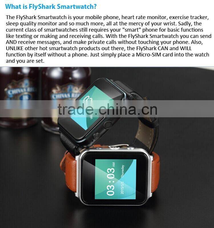 2015 factory wholesale leather smartwatch with cheap price