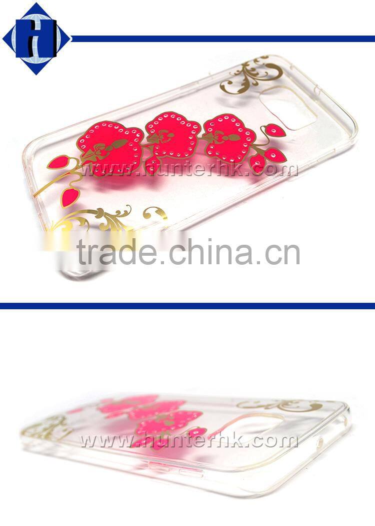 Pink Flower Soft TPU Case For Samusng S6Edge