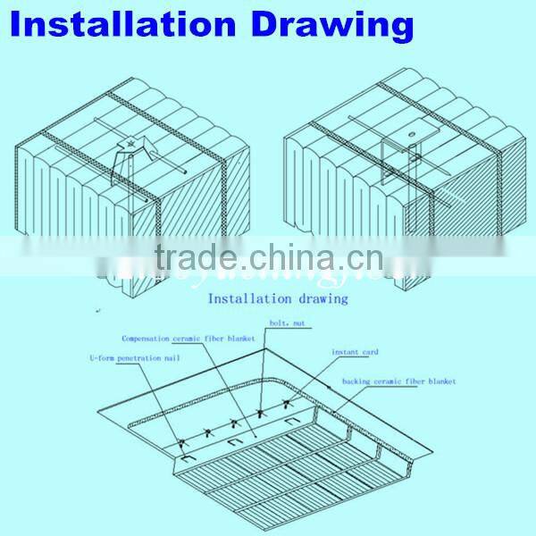 thermal insulation ceramic fiber module for drop tube furnace