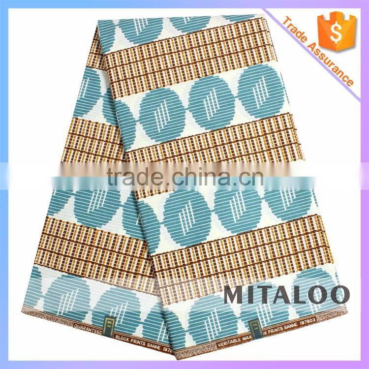 Mitaloo Real Wax Printed Fabric Nigeria Fabric For Men Women MH3010