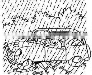 Hooded Waterproof PVC Poncho Material Rain Poncho