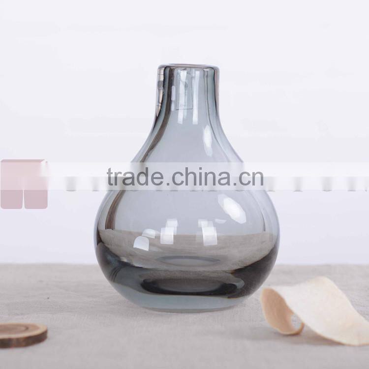 Casamotion Decorative Modern Mini Bud Grey Color Handmade Glass Flower Vase