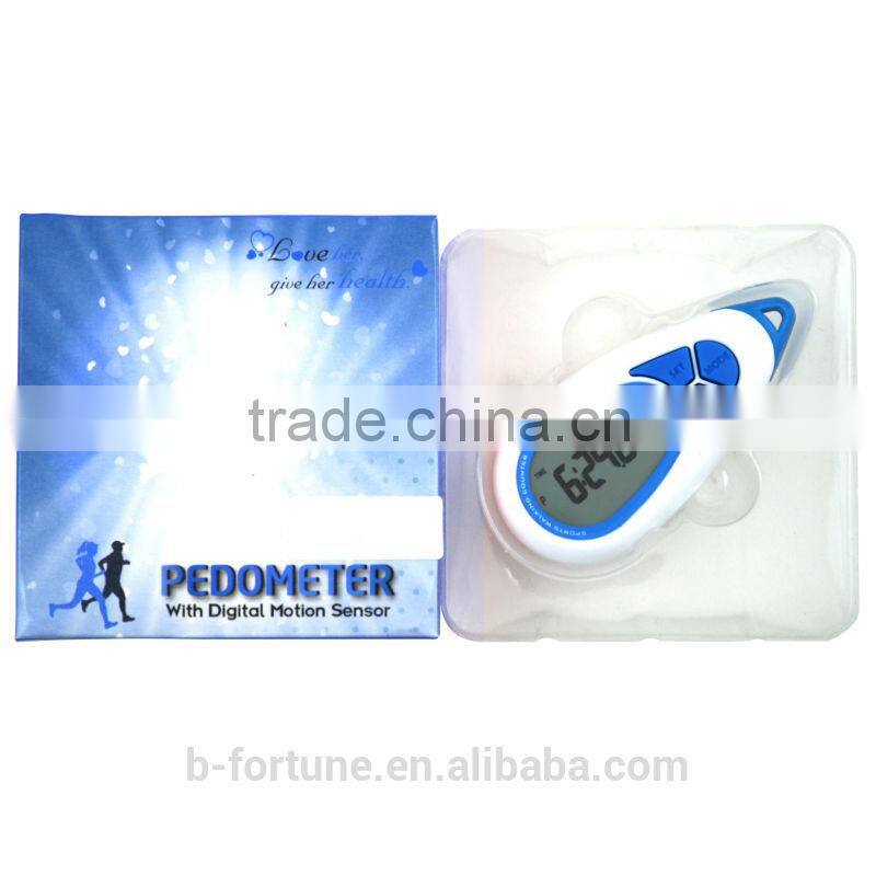 DP077_PKWh Pink & White Colorful Fashion ABS Case LCD display Digital manual for pedometer