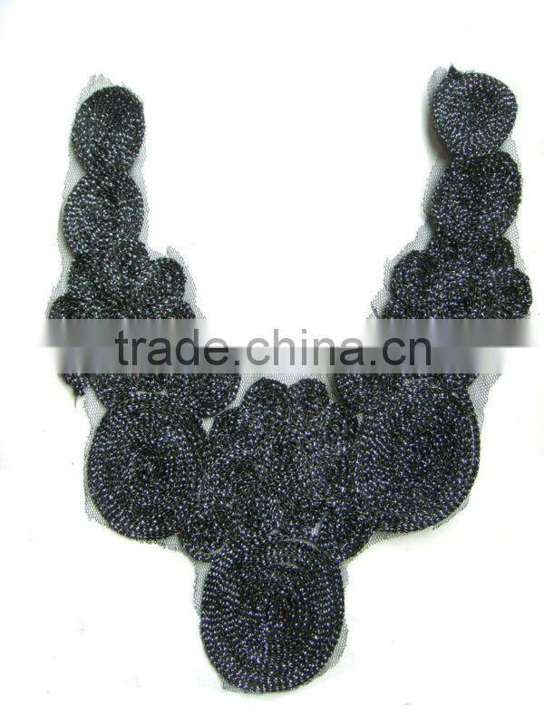 Fashion embroidery polyester women neck collar