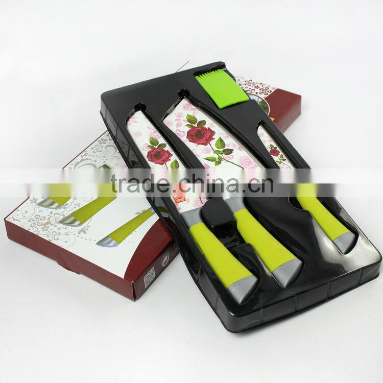 Promotional plastic handle knife set