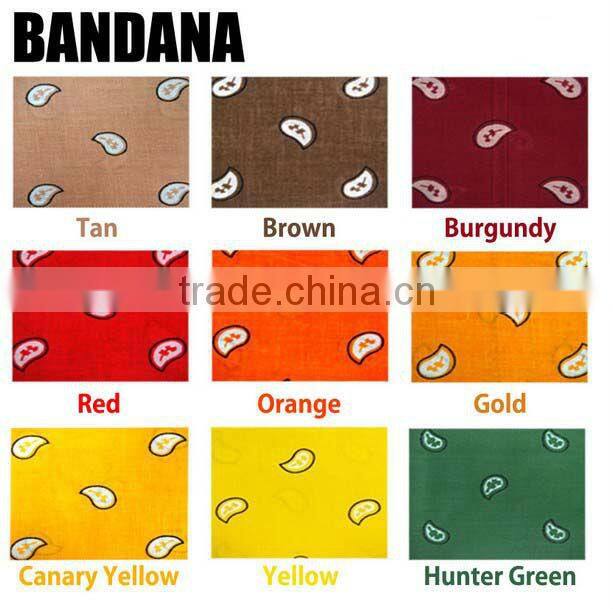 Fashion Stock Paisley Square Polyester Bandana