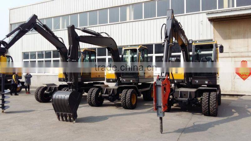 Mini Excavator Used Low Price,Excavator Bucket, New Excavator Price,LG680 Excavator, Walking Wheel Excavator, 8T Wheel Excavator
