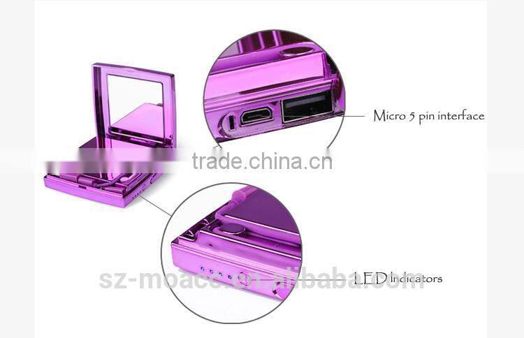 2014 new product wholesale mirror power bank 6000mah