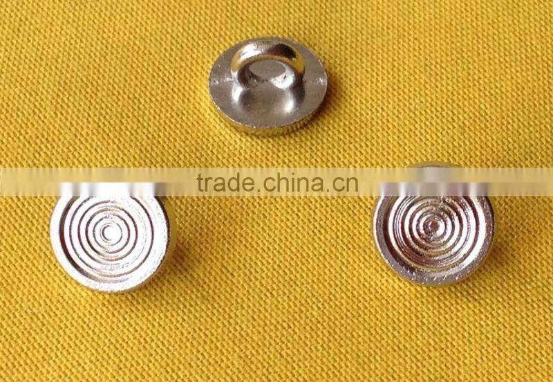 14L Silver Metal Shank Button For Shirt -- M1609