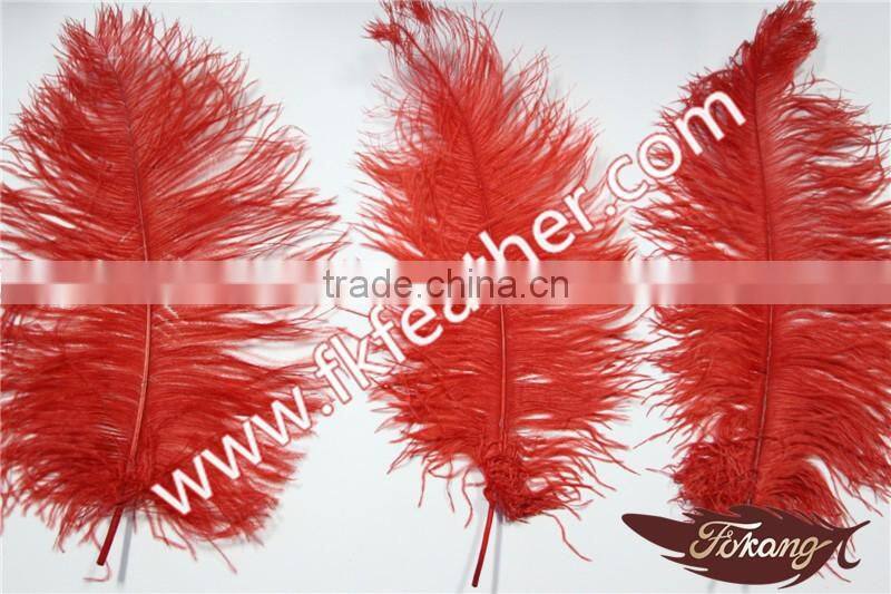 Dyed Ostrich Feather Large Red Craft Ostrich Feather Cheap Wedding Decorations