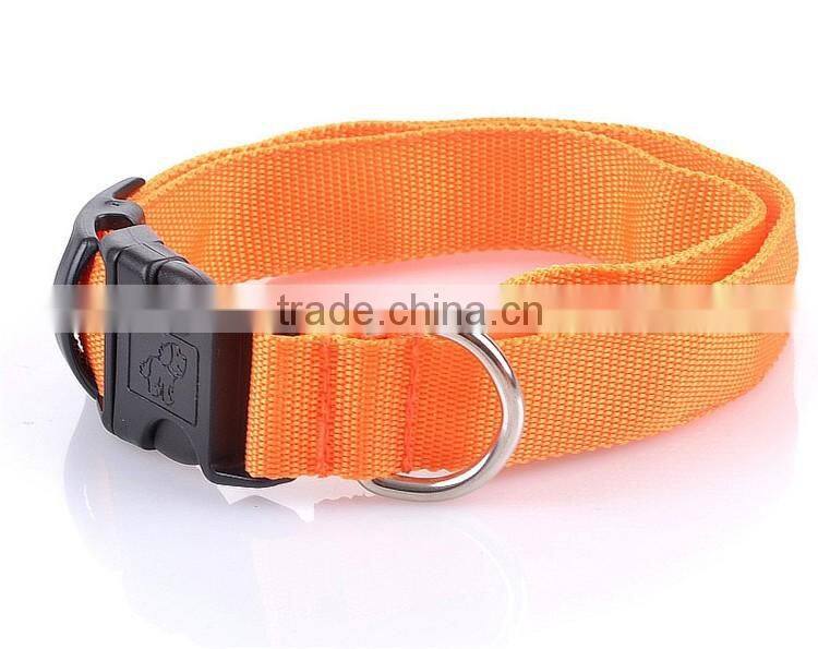 Pets Dog LED Light Blink Flash Night Safety Nylon Collar Waterproof
