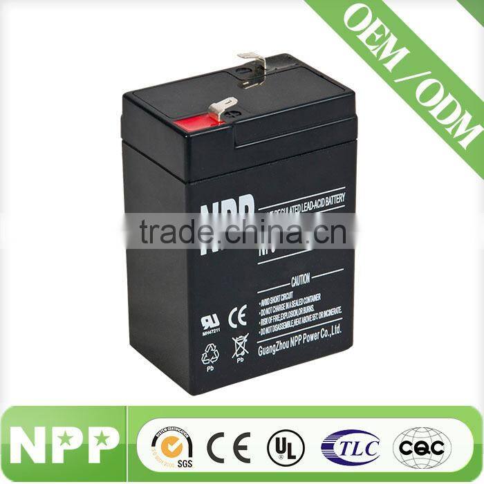 6V4.5AH Chinese factory hot sale SMF battery AGM for emergency light
