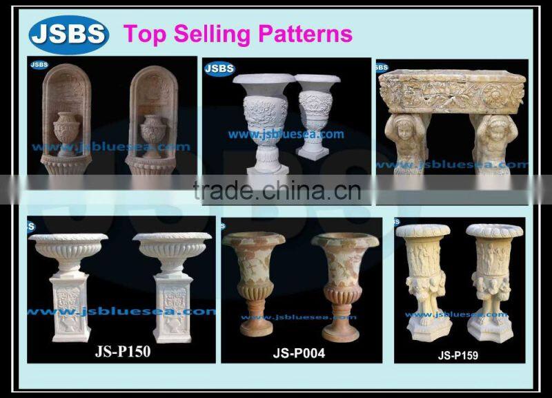 natural sandstone garden flower pots