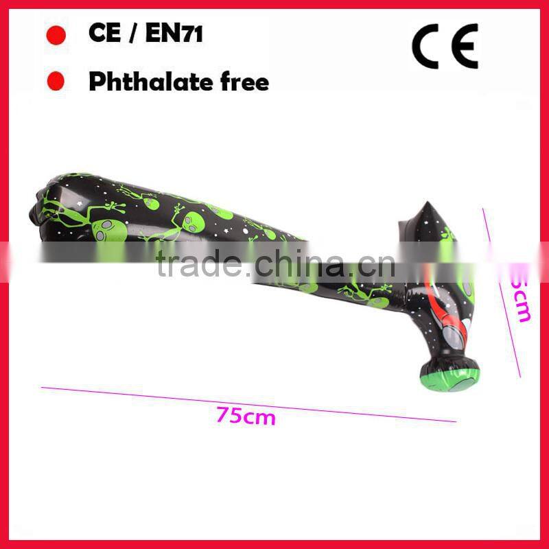 Phthalate free kids promotional toys inflatable hammers with full color printing