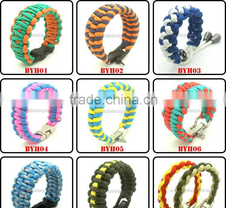 wholesale outdoor compass paracord bracelet