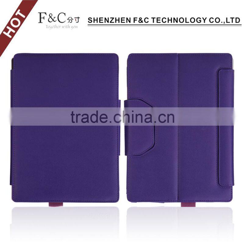 Wholesaler price detached leather folio case for microsoft surface pro 4 tablet