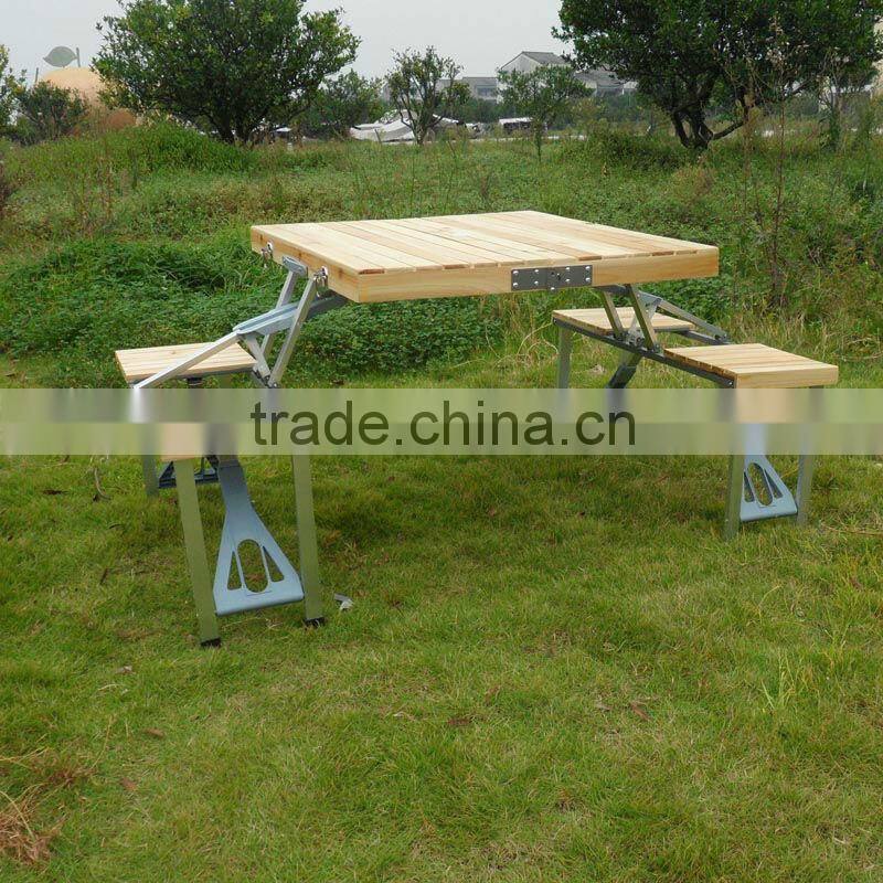 wooden garden folding table