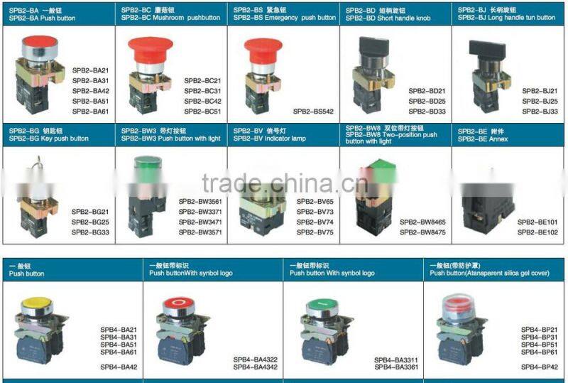 SAIP/SAIPWELL IP40 Protection Level Chinese Waterproof 24 Volt Push Button Switch