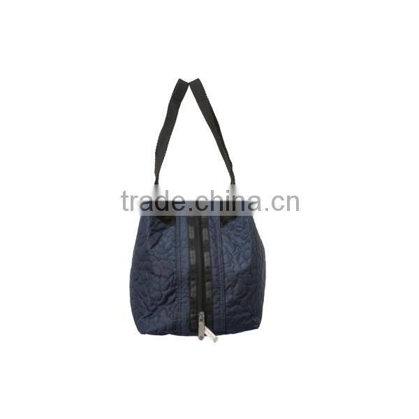 J113 nylon fabric with embroidery follow fashion 2 in 1 handbag
