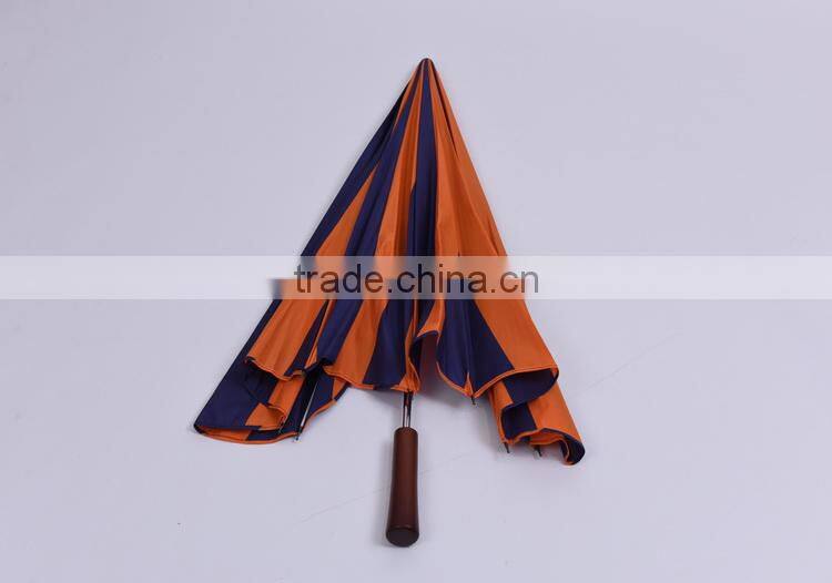 wood hadle yellow/blue big hat umbrella