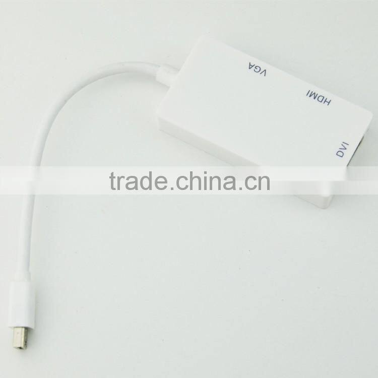 Manufacture price mini dp to hdmi dvi vga adapter cable for computer
