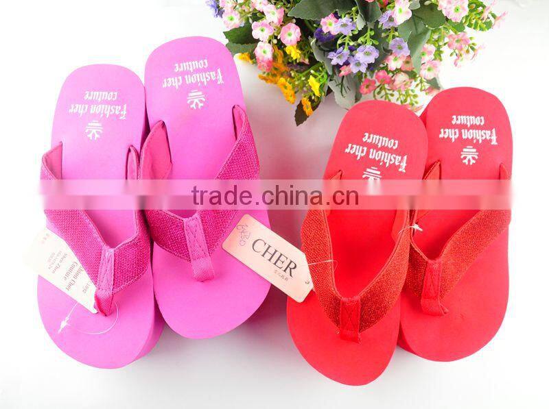 2015 eva flip flop lady fashion sandals colorful massage flip flop beach slippers