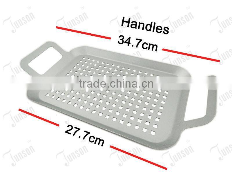 Non-stick Roasting Pan With Handles/Small Square Roaster/Barbecue Grill Pan