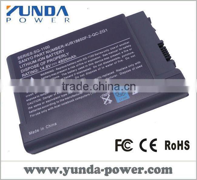High Capacity 8 cells battery for Acer SQ-2100 SQ-1100 BTT2303001 BTP-800SY Series Laptop /14.8V 4800MAH