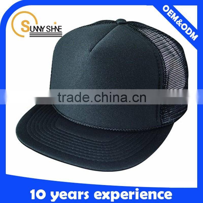 Customize Flat Brim Square High Quality Blank Mesh Trucker Caps
