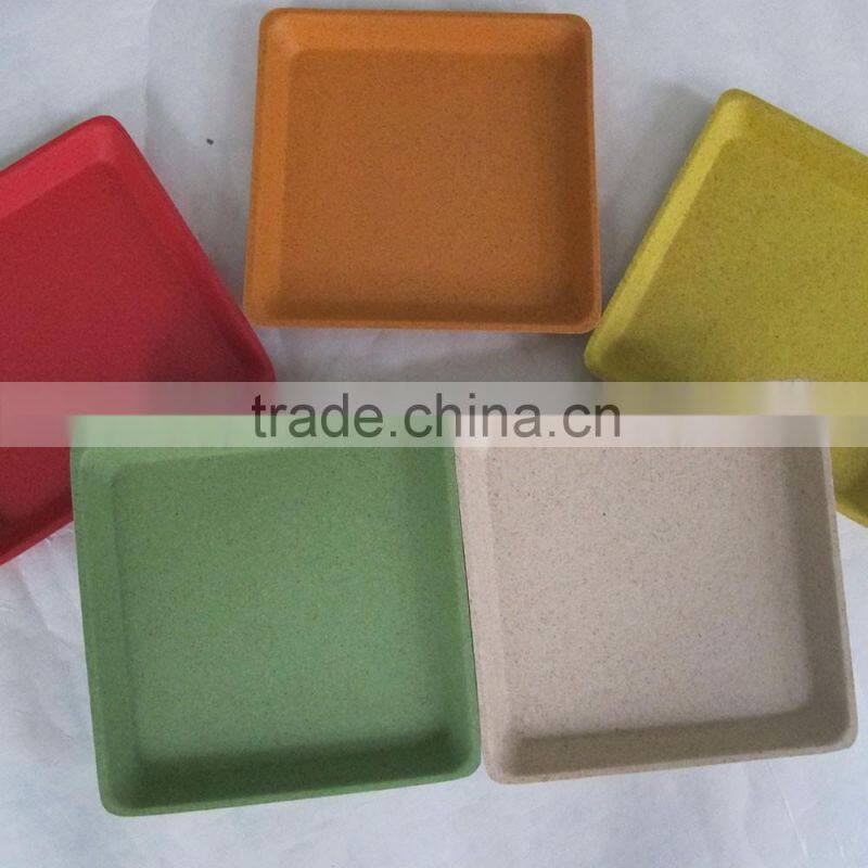 Square trad eco-friendly bamboo fiber pot trays