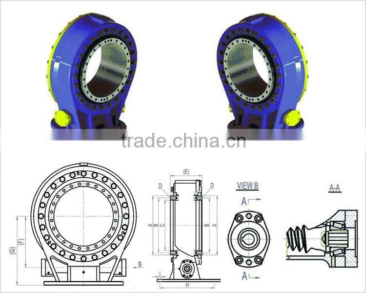 elevation install slew drive with flange and encoder for solar tracker