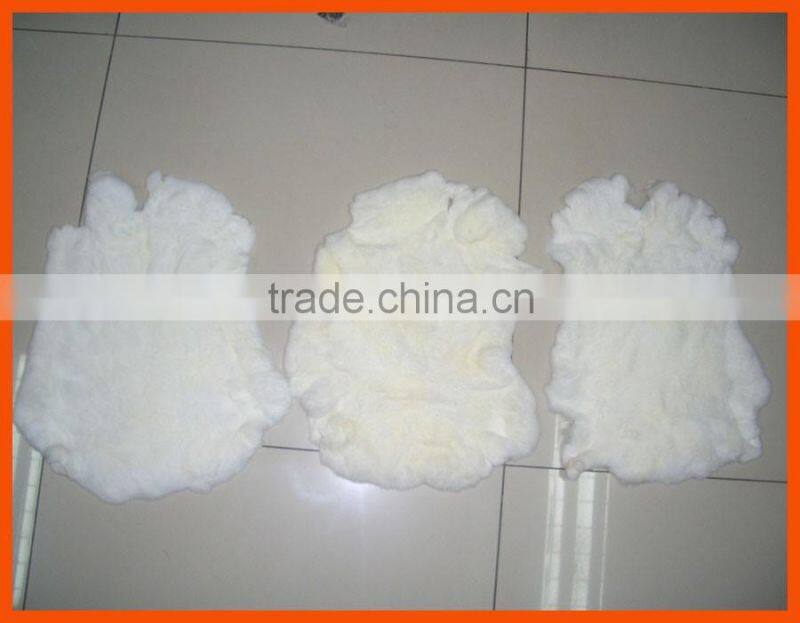 natural brown color rex rabbit fur skin