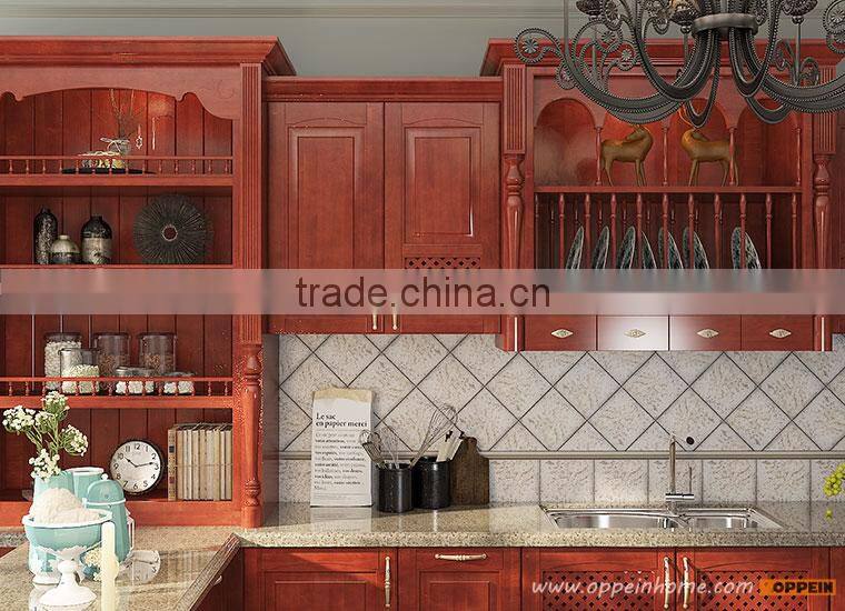 Guangzhou Wholesale American Style Solid Wood Kitchen Cabinet
