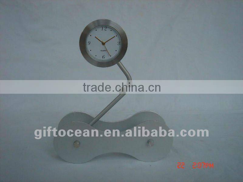 aluminum art metal desk clock,metal crafts table clock