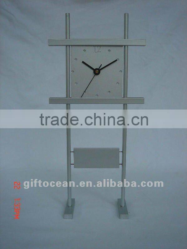 aluminum art metal desk clock,metal crafts table clock