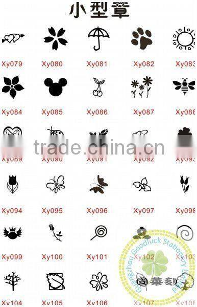 Custom crystal logo pre inked making clear soap stamps