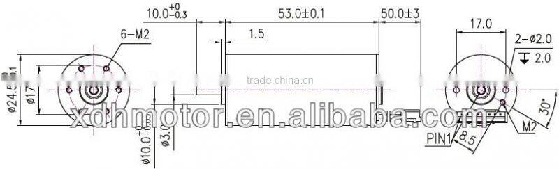 dc ironless brushless motor for power tools